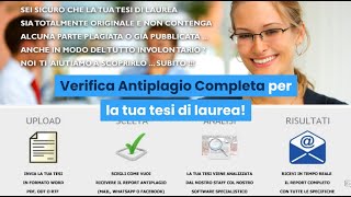 Verifica Antiplagio Tesi Online come Averla Subito!!!