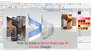 Dựng cầu thang xoắn | How to build a Spiral Staircase | Plugin Helix Along Curve | Shape Bender