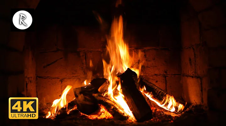 Crackling Fireplace w/ Thunder, Rain & Howling Wind Sounds - 10 Hours 4K