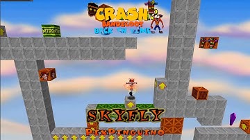 Crash Bandicoot - Back In Time Fan Game: Custom Level: Sky Fly By Pix Pinguino