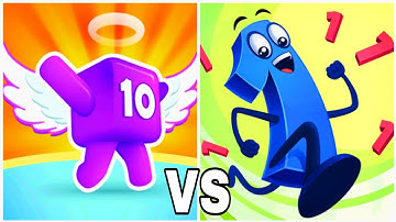 Level Up Numbers vs Number Run - Level Up Number (New Update, ASMR Gameplay)