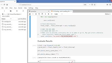 Section #4 #15  Saving and Restoring Models