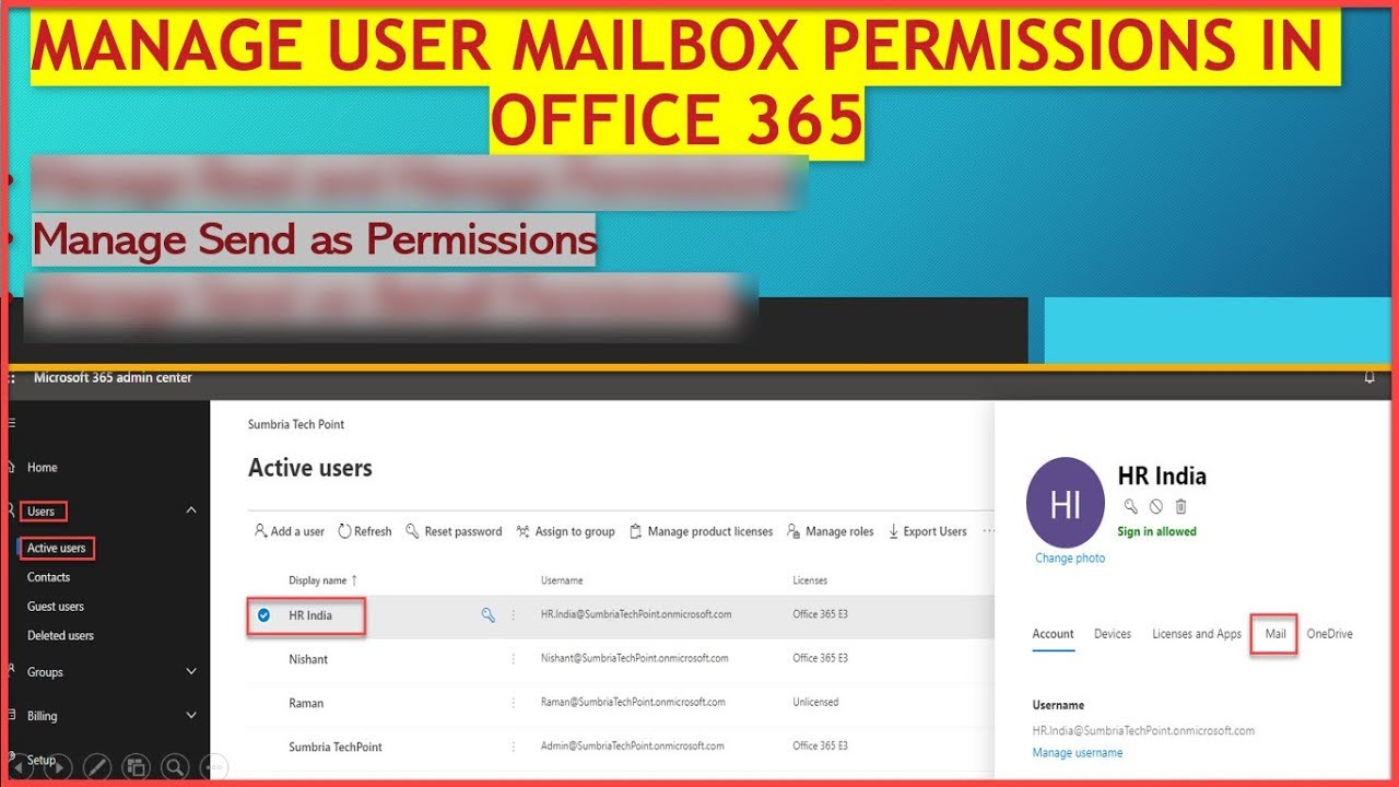 How To Manage Send As Permissions In Office 365 YouTube How To Manage Send As Permissions In Office 365 YouTube