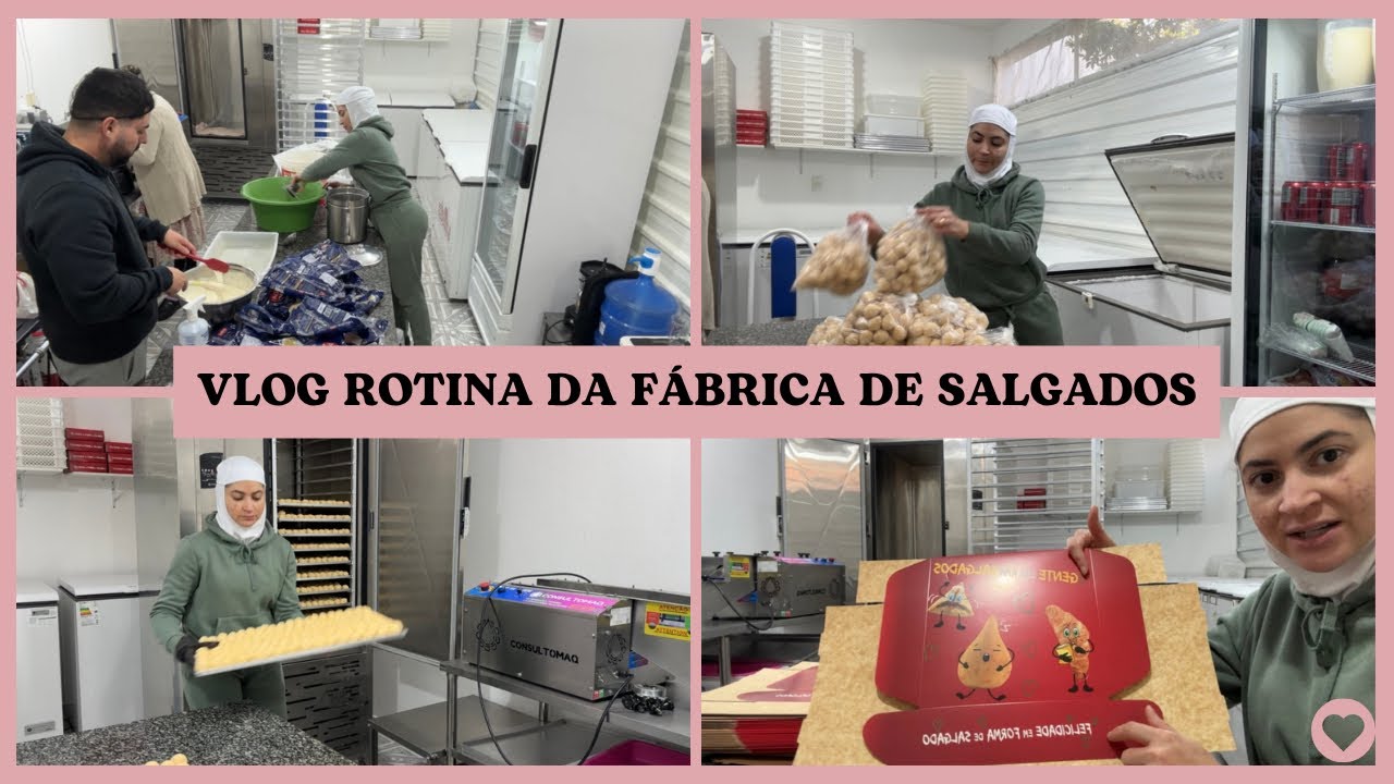 Uma tarde de trabalho na fábrica de salgados 🤩