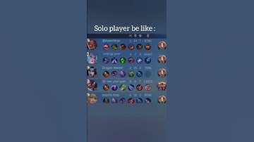 Mlbb Solo player be like :🥲 That