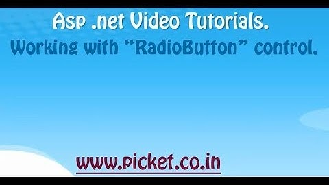 Radio Button control in ASP.net with C# using visual studio.