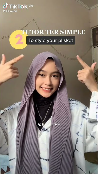 tutorial hijab pashmina plisket simple kekinian SC:tiktok