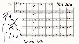 Impulse. Music Score for Orchestra. Impulse Orchestra. Play Along. Violin Sheet Music.