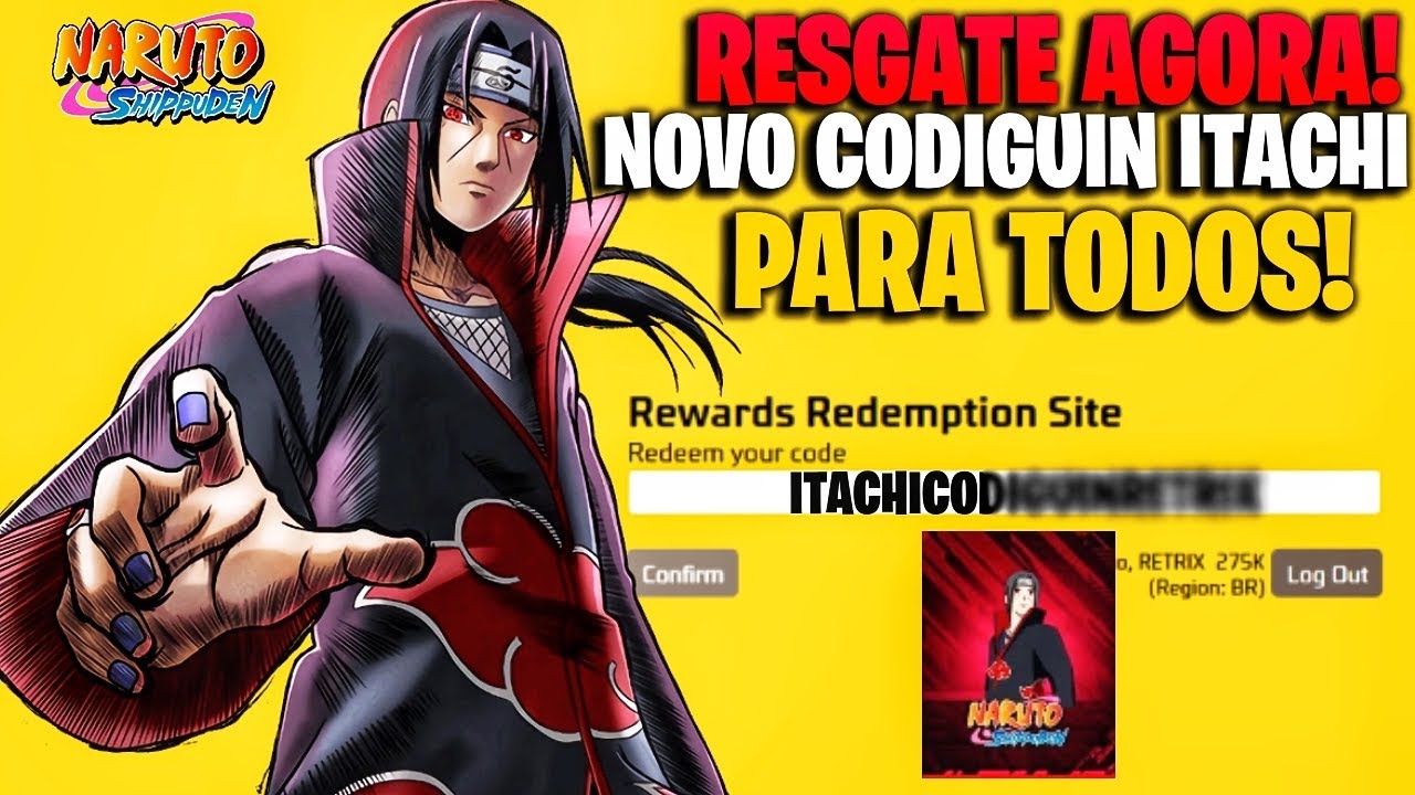CORRE! COMO RESGATAR GRÁTIS O NOVO CODIGUIN INFINITO DO ITACHI! 2025 ...