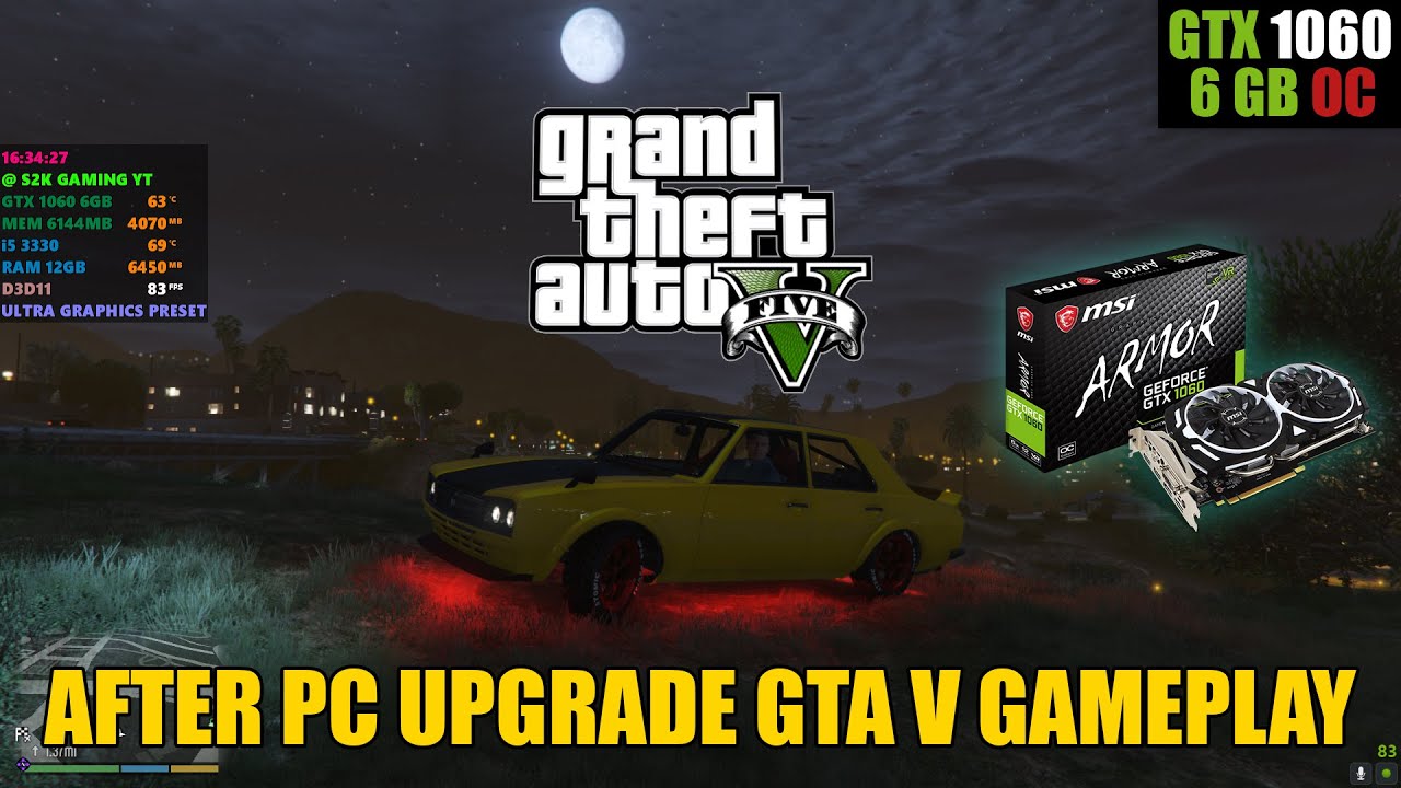 GTA V Ultra Graphics  Gameplay & Benchmark| GTX 1060 6GB , i5 3330 , 12GB RAM , Gaming Windows 10