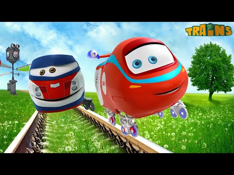 Train cartoon | Super wings | Collection 331