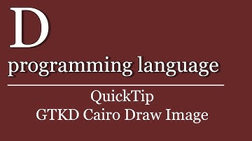 QuickTip #296 - D programming language Tutorial - GTKD Cairo Draw Image