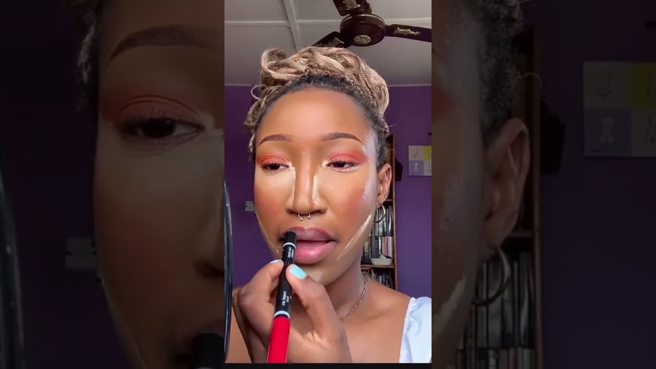 Simple black girl makeup look with BlackUp Cosmetics 💄