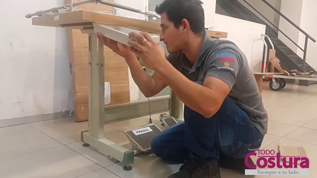 Montaje de Máquina Overlock Industrial Gemsy GEM757F TODO COSTURA S.A