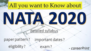 NATA 2020 Exam | Syllabus | Paper Pattern | Important dates | All details | -careerPrint
