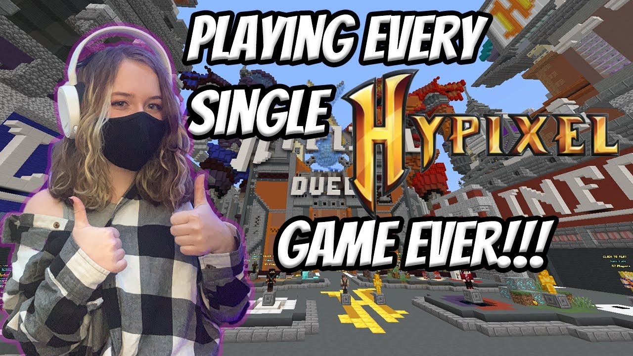 Playing EVERY SINGLE Hypixel Game (part 2) | Vod