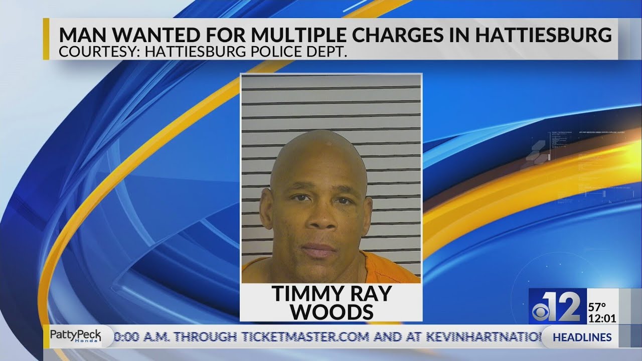 Man wanted on multiple charges in Hattiesburg - YouTube