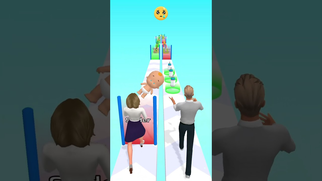 😱 Can You Make the Baby Happy? 👶 | Baby Sad or Happy Run #shorts