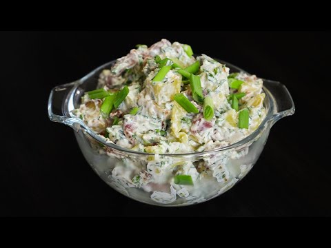 Салат из запеченной картошки.