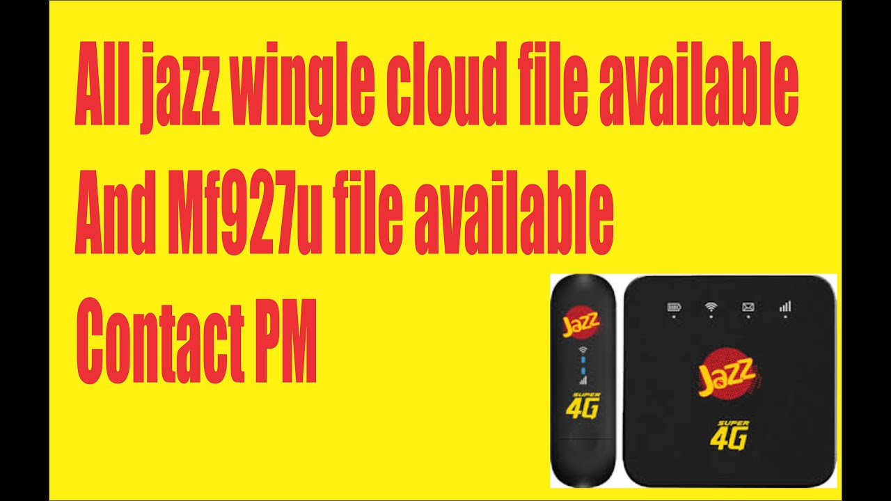 Jazz Cloud MF927U Unlock All Network By RR Mobile YouTube