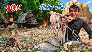 Chuyến cắm trại sinh tồn đầy may mắy trong 30h sống trên hòn đảo đầy hải sản | 30 hour’s camping 🏕️ 