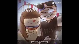 Russia x American Cuontryhumen's 🇷🇺🇺🇲💞cute but sad in the same time