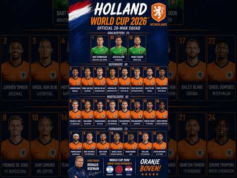 Holland 2026 world cup squad #football #worldcup #holland
