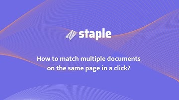 How does Staple AI match multiple documents on the same page?