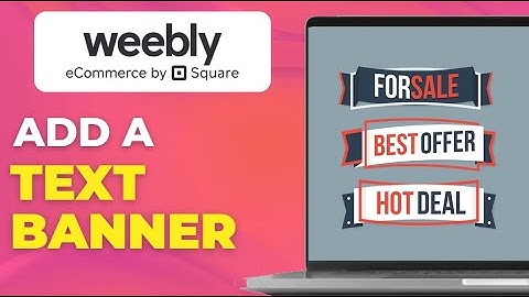 Weebly Tutorial How To Add A Text Banner To The Top Of Your Weebly Site
