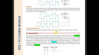 ECE 114 Module 6 Part 3 (XOR & XNOR)