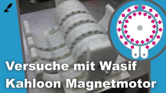Freie Energie Versuche mit Wasif Kahloon Magnetmotor 1 