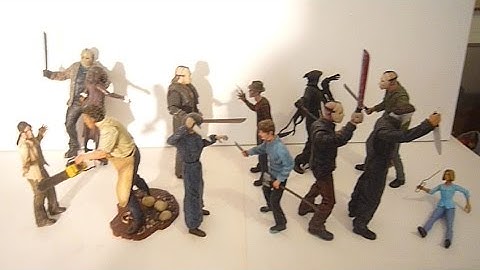 Horror action figure pose video