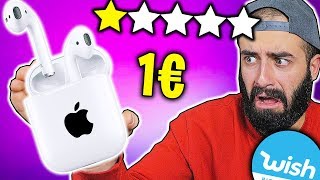 UNBOXING AIRPODS da 1€ di WISH *esplodono?* - OFFERTE WISH