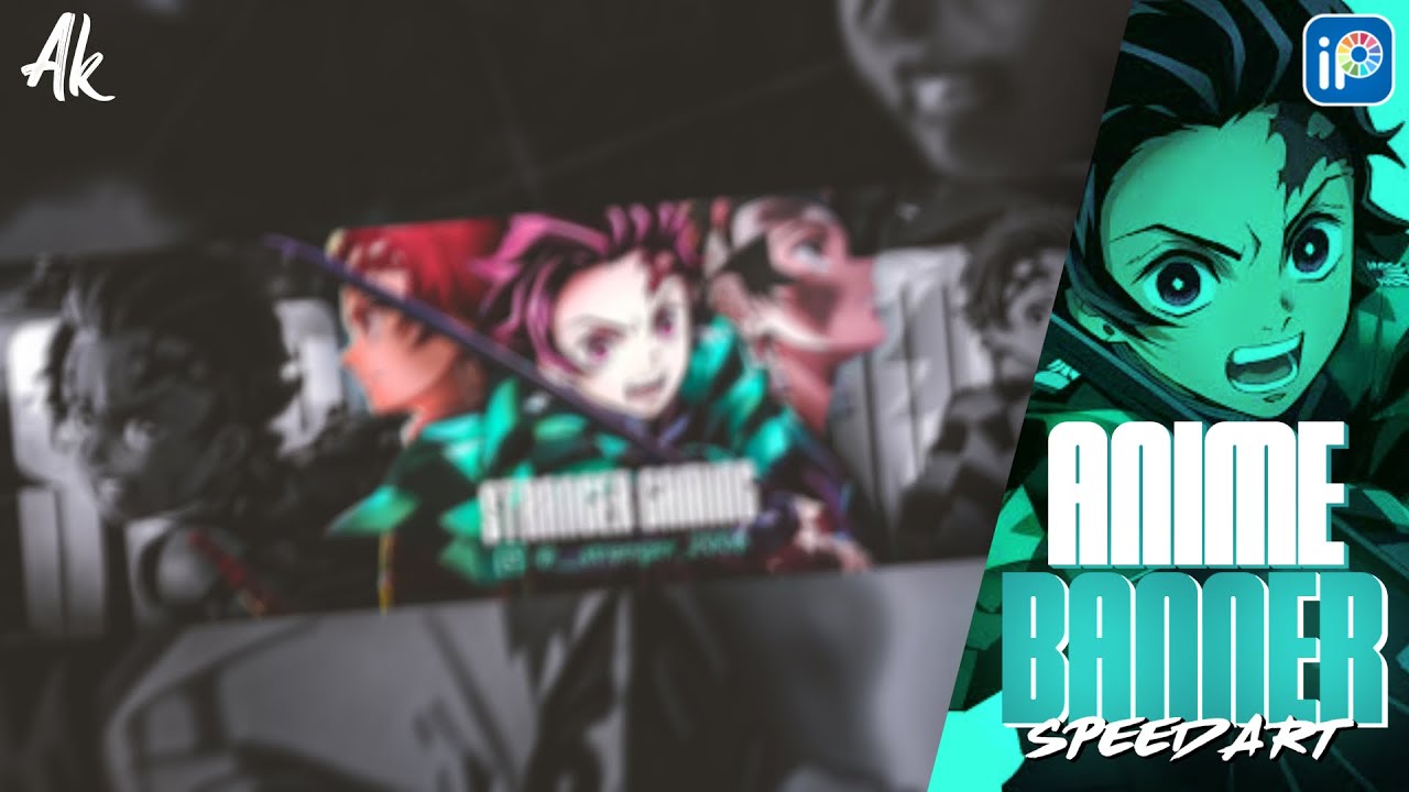 DEMON SLAYER - ANIME BANNER SPEED ART | Ibis Paint X 🔥 | Ak Gfx