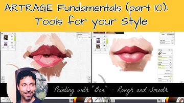 Artrage Fundamentals Part 10): Painting Rough and Smooth Style Lips