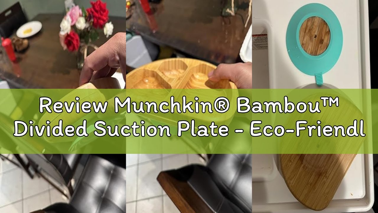 Review Munchkin® Bambou™ Divided Suction Plate - Eco-Friendly Bamboo Dinnerware for Babies and Toddl