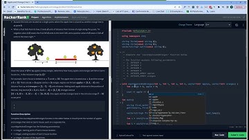 HackerRank : Apple and orange