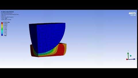 Sphere pressing on a plate - Deformation