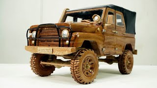 How to make UAZ from PUBG Mobile Out of Wood | ASMR Woodworking