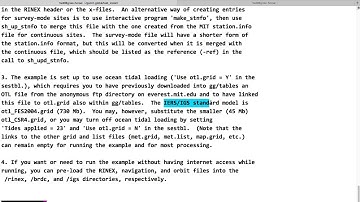 GAMIT-GLOBK 03: Ocean Tide Loading Grid