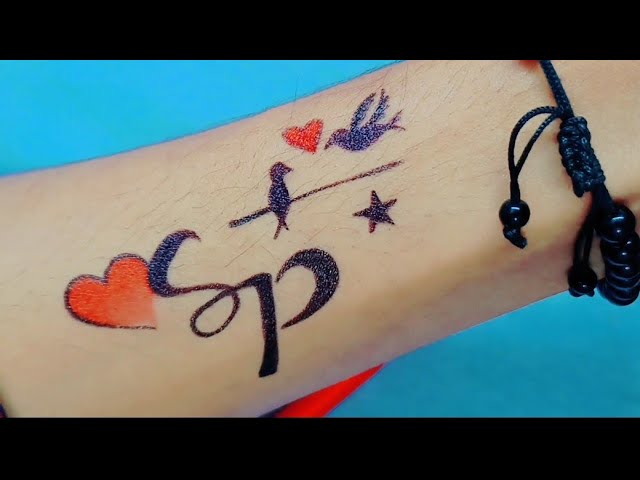 Beautiful couple SP letter tattoo design  YouTube