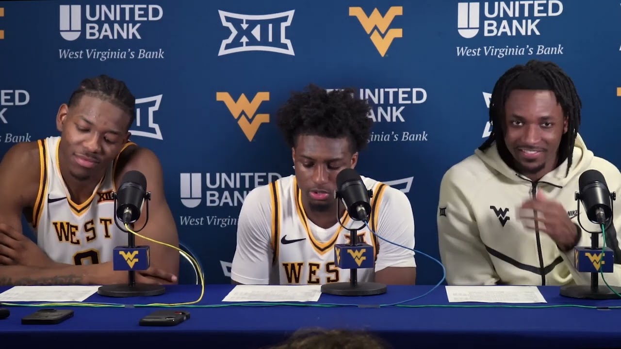 Пресс-конференция баскетбольной команды WVU после матча с UCF с участием Онор Хафф, Ченса Мура и ...