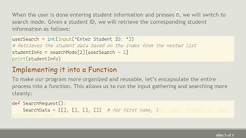 How to Use Nested Lists in Python for Student Information Management