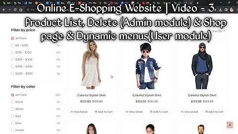 Online E-Shopping Website Using Asp.Net C# & Sql Server | E-Commerce Website | Video - 3