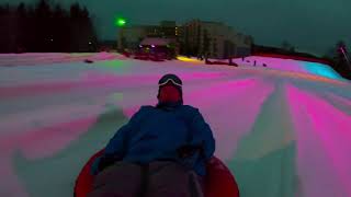 Cosmic Night Tubing Snowshoe, WV Silver Creek #GoPro