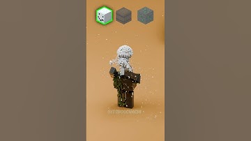 ⛏️Minecraft Iron Golem vs Real Life satisfying Simulation Block  #minecraft #minecraftmemes #blender