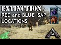 Ark Extinction Blue and Red Crystalized Sap - Red and Blue Gems on Extinction ?