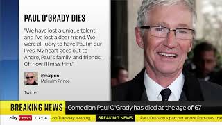 Paul OGrady TV star and comedian dies aged 67