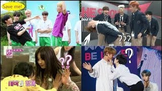 Funny Moments KPOP Idols Pushing Game