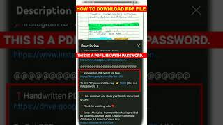 How to download PDF Notes in description box || PDF Notes kaise download kare || #shorts #viral #pdf